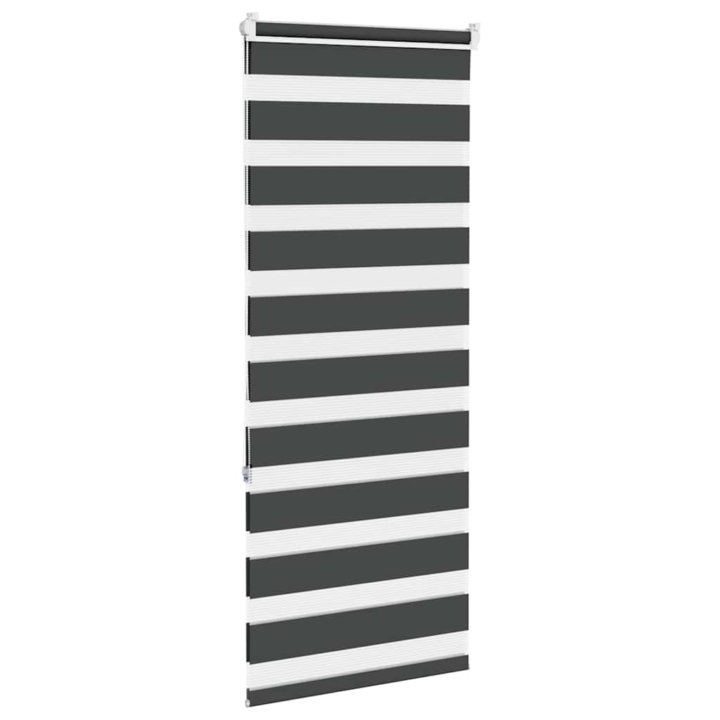 Zavjesa zebra crna 55x150 cm širina tkanine 50,9 cm poliester
