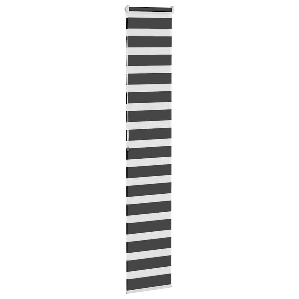 Zavjesa zebra crna 40x200 cm širina tkanine 35,9 cm poliester