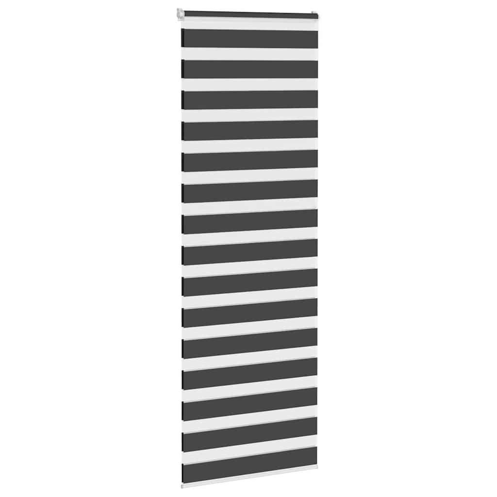 Zavjesa zebra crna 75x200 cm širina tkanine 70,9 cm poliester