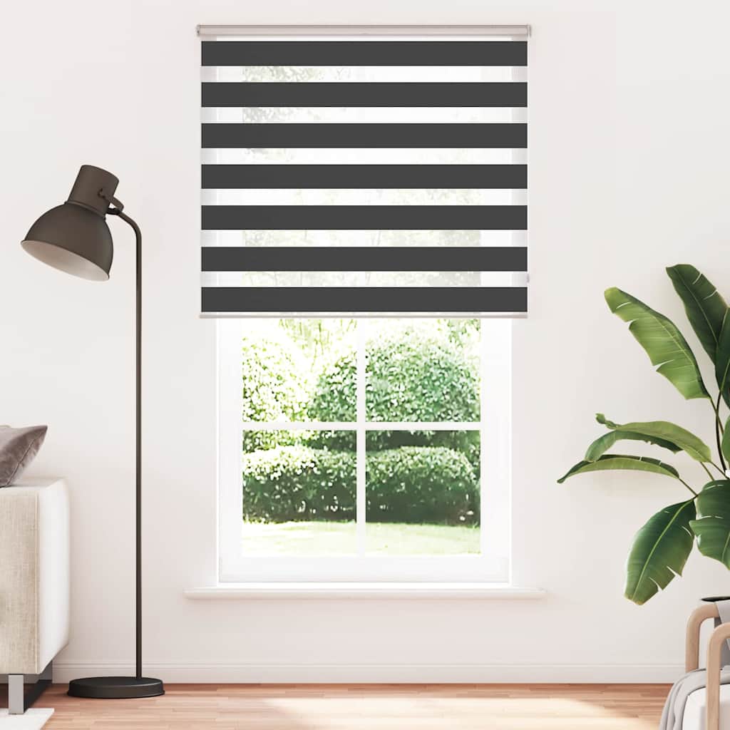 Zavjesa zebra crna 135x200 cm širina tkanine 130,9 cm poliester