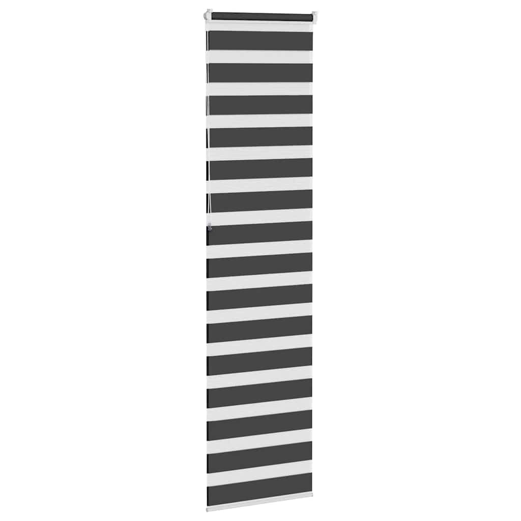 Zavjesa zebra crna 55x230 cm širina tkanine 50,9 cm poliester