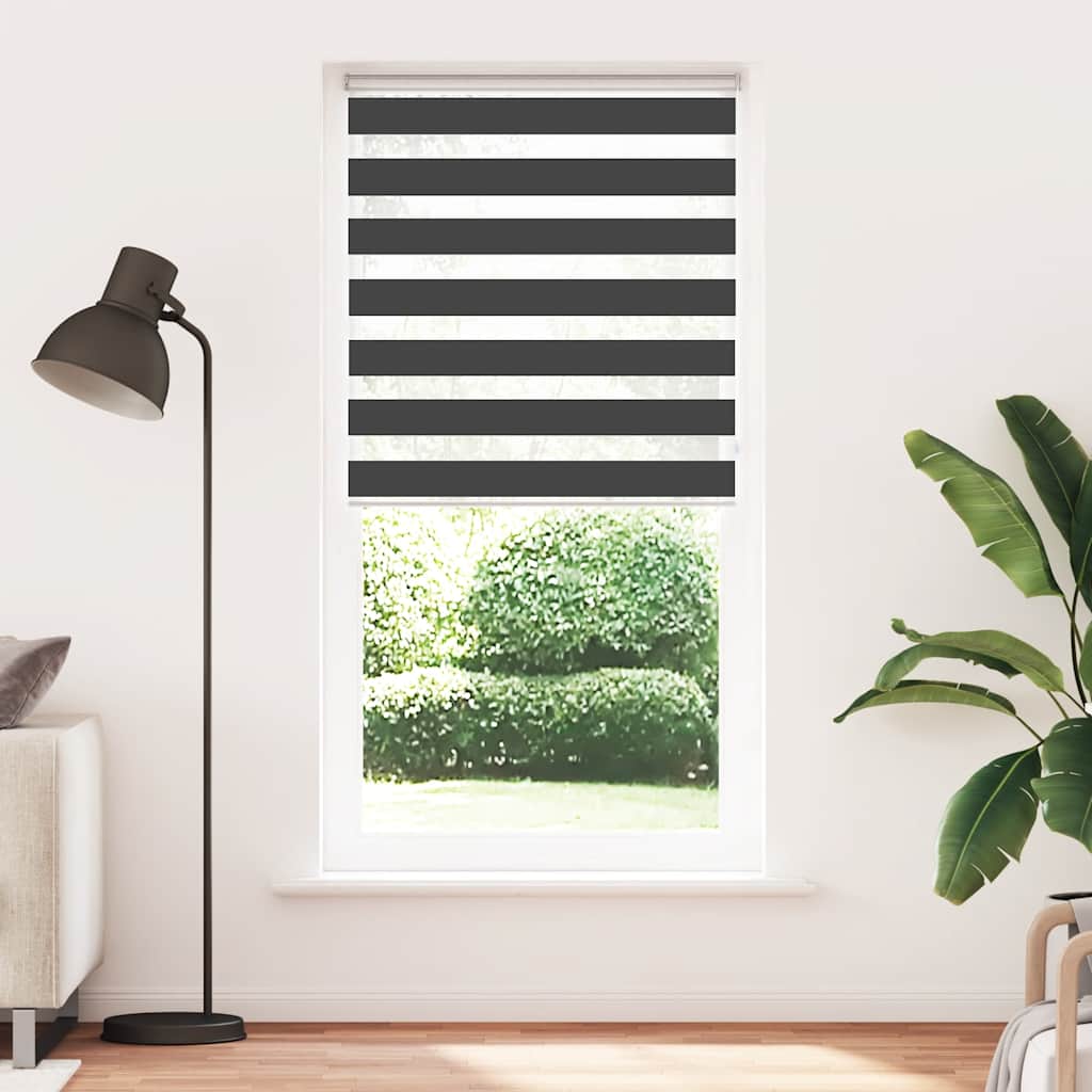 Zavjesa zebra crna 105x230 cm širina tkanine 100,9 cm poliester