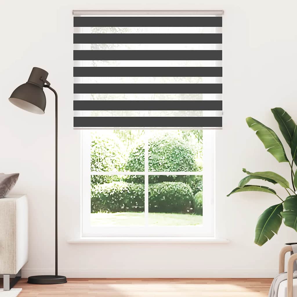 Zavjesa zebra crna 140x230 cm širina tkanine 135,9 cm poliester