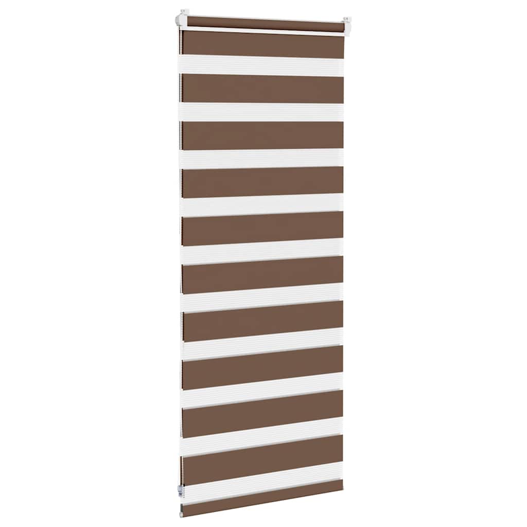 Zebra zavjesa smeđa 55x100 cm širina tkanine 50,9 cm poliester