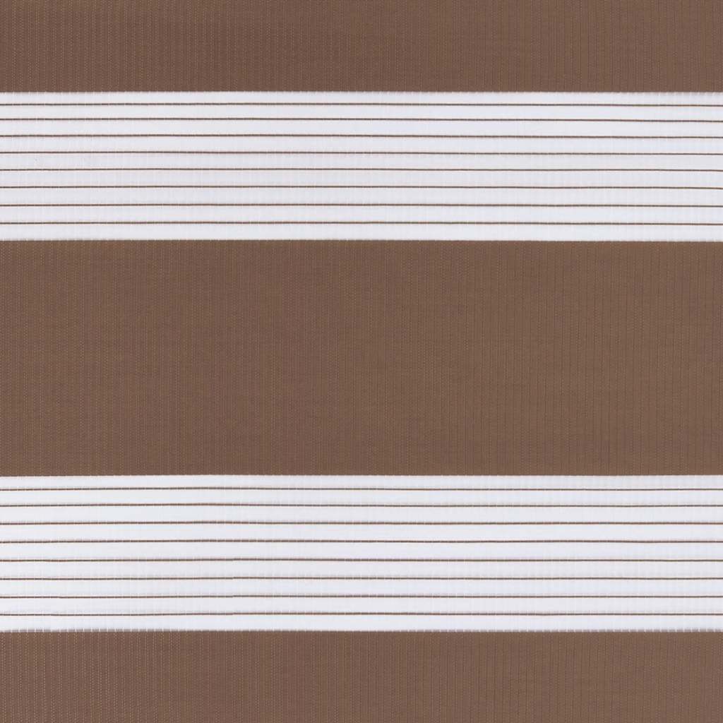 Zebra zavjesa Smeđa 125x100 cm Širina tkanine 120,9 cm Poliester