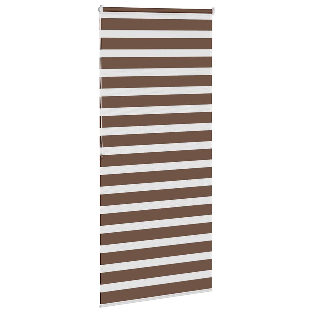 Zebra zavjesa Smeđa 95x200 cm Širina tkanine 90,9 cm Poliester