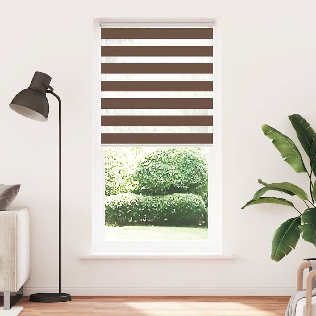 Zebra zavjesa smeđa 105x230 cm širina tkanine 100,9 cm poliester
