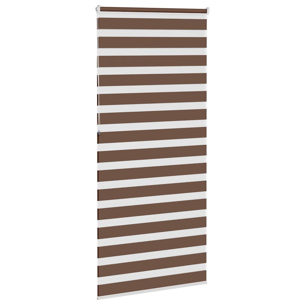 Zebra zavjesa Smeđa 115x230 cm Širina tkanine 110,9 cm Poliester