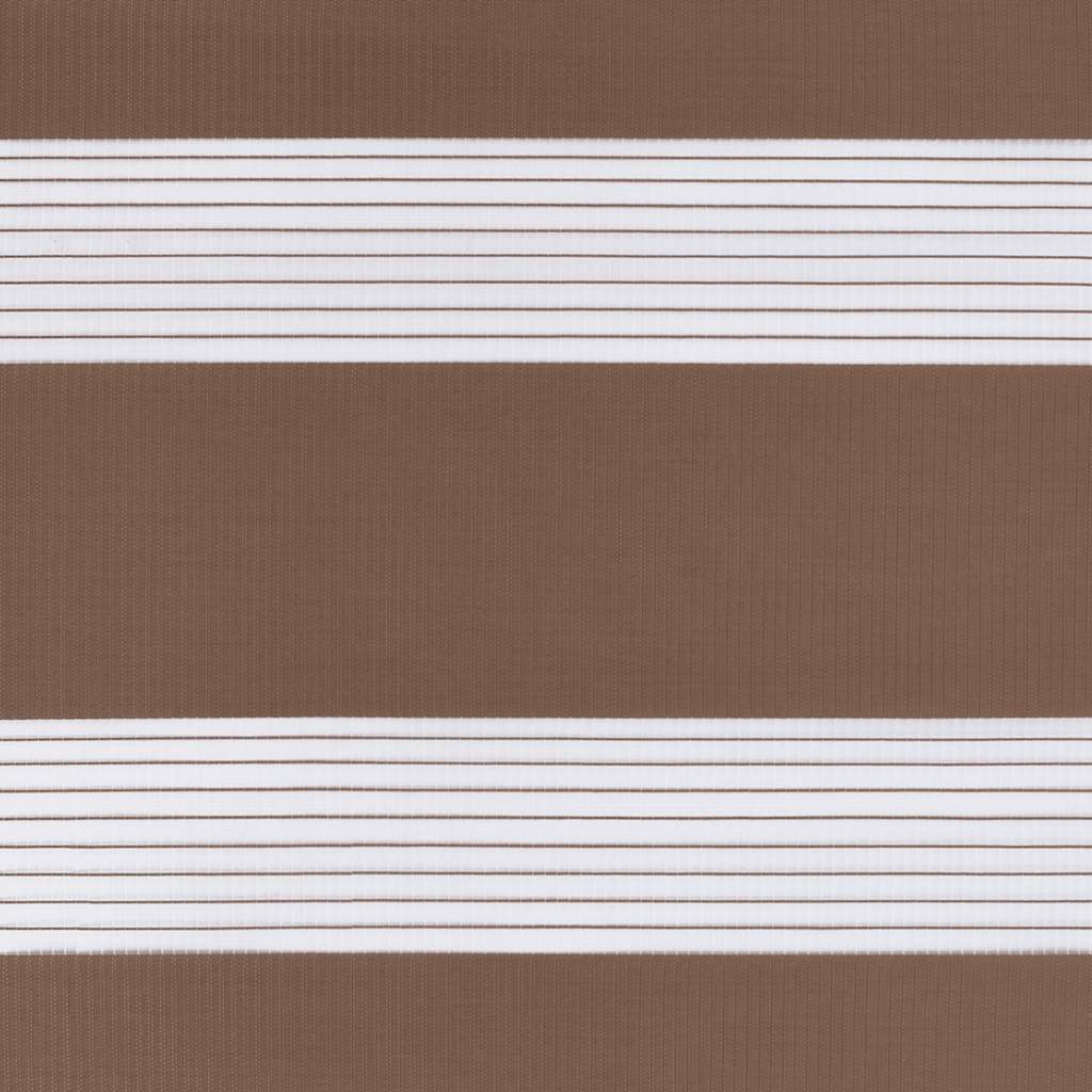 Zebra zavjesa Smeđa 130x230 cm Širina tkanine 125,9 cm Poliester