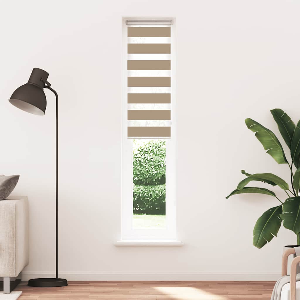 Zebra zavjesa Pješčano smeđa 50x200 cm Širina tkanine 45,9 cm Poliester