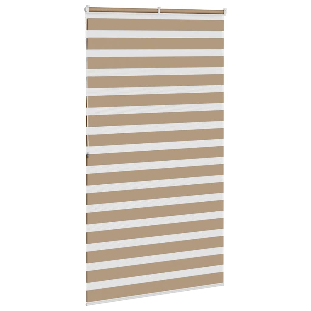 Zebra zavjesa Pješčano smeđa 120x200 cm Širina tkanine 115,9 cm Poliester