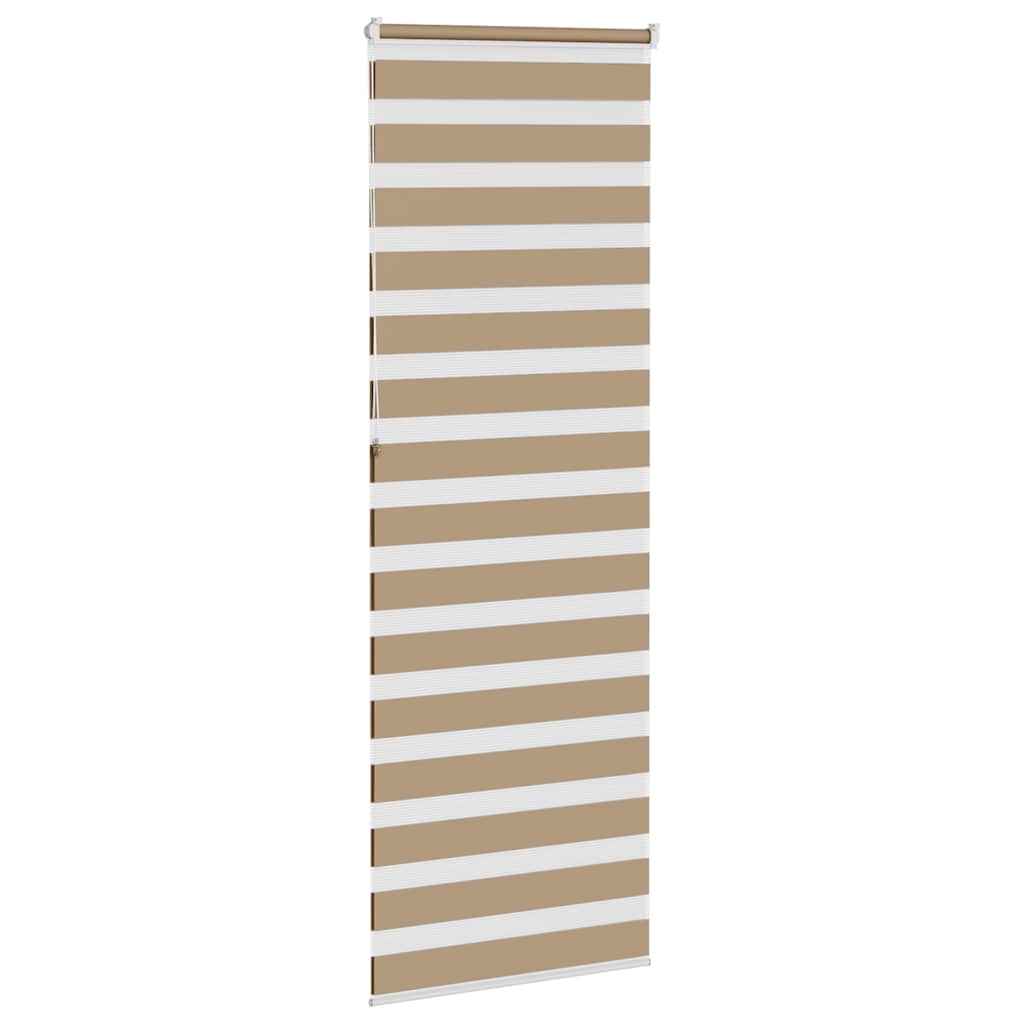 Zebra zavjesa Pješčano smeđa 70x230 cm Širina tkanine 65,9 cm Poliester
