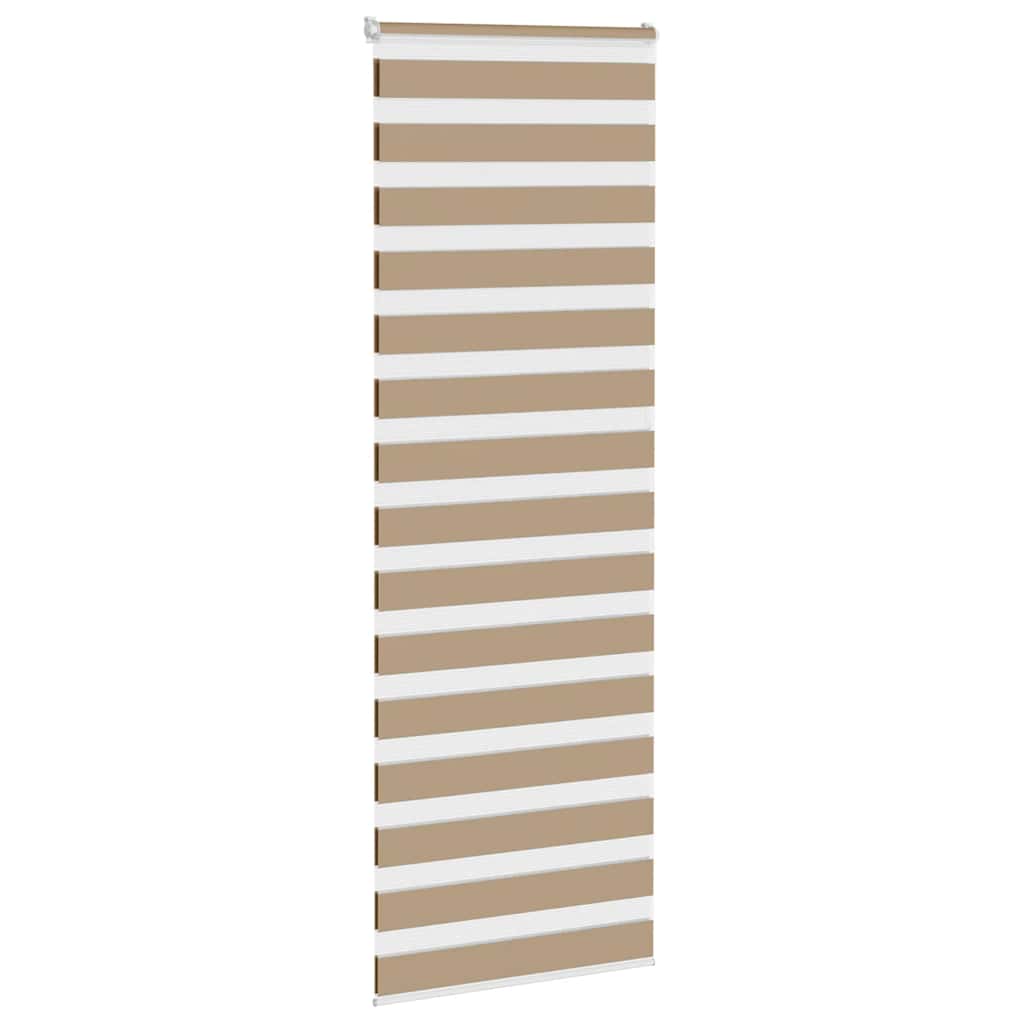 Zebra zavjesa Pješčano smeđa 75x230 cm Širina tkanine 70,9 cm Poliester