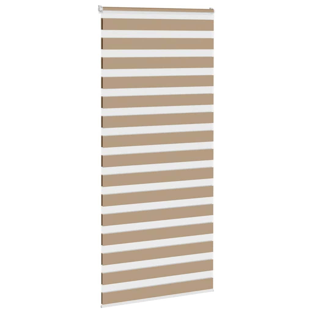 Zebra zavjesa Pješčano smeđa 105x230 cm Širina tkanine 100,9 cm Poliester