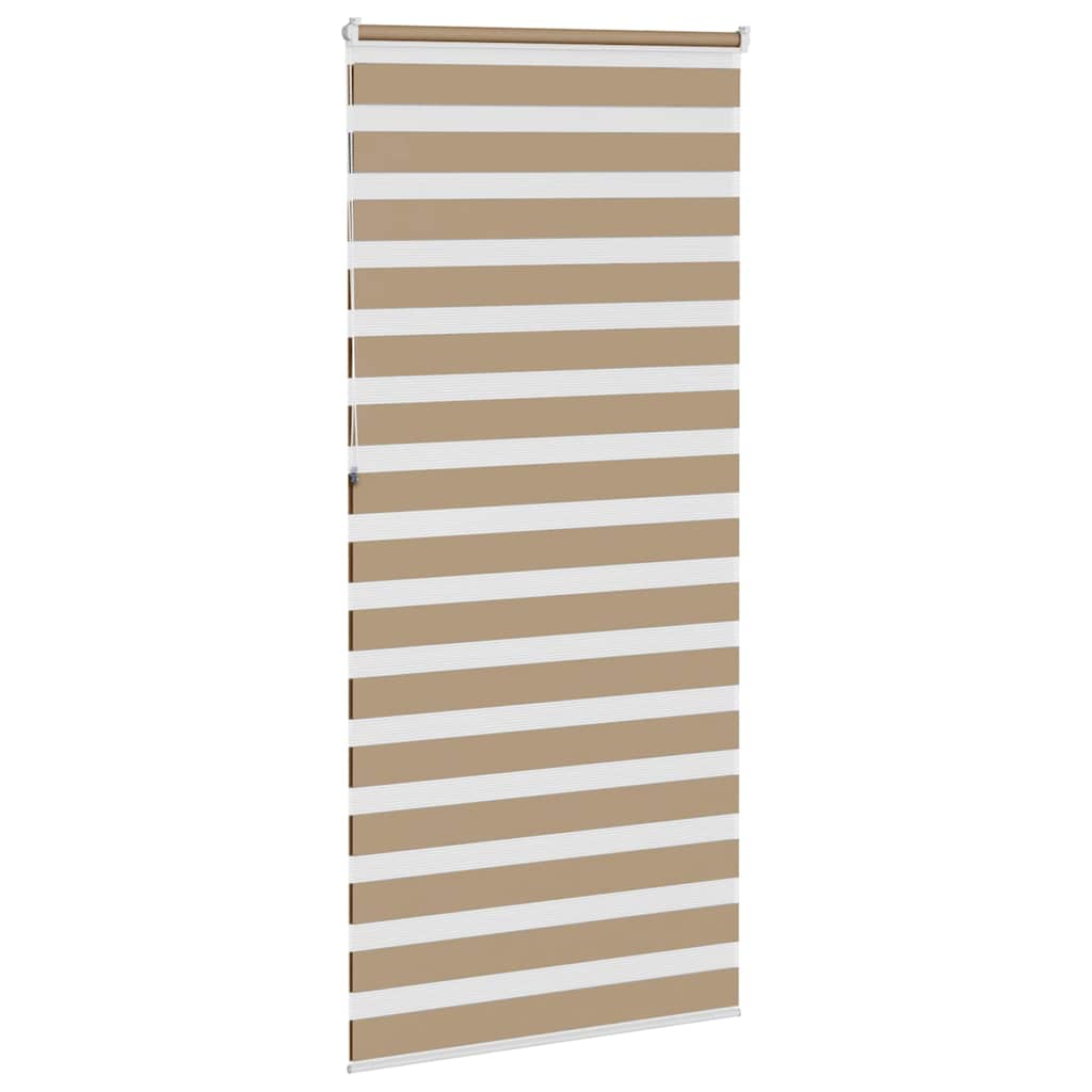 Zebra zavjesa Pješčano smeđa 110x230 cm Širina tkanine 105,9 cm Poliester