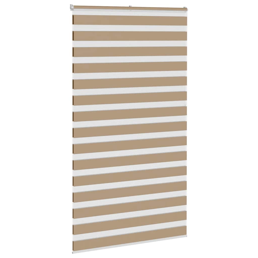 Zebra zavjesa Pješčano smeđa 125x230 cm Širina tkanine 120,9 cm Poliester