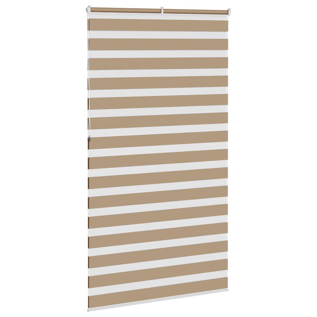 Zebra zavjesa Pješčano smeđa 135x230 cm Širina tkanine 130,9 cm Poliester