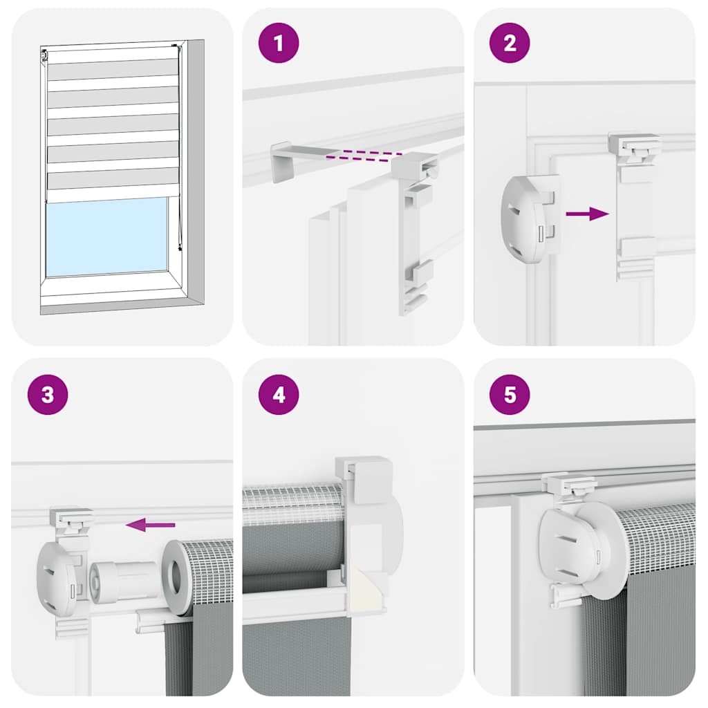 Zavjesa zebra 95x200 cm širina tkanine 90,9 cm poliester
