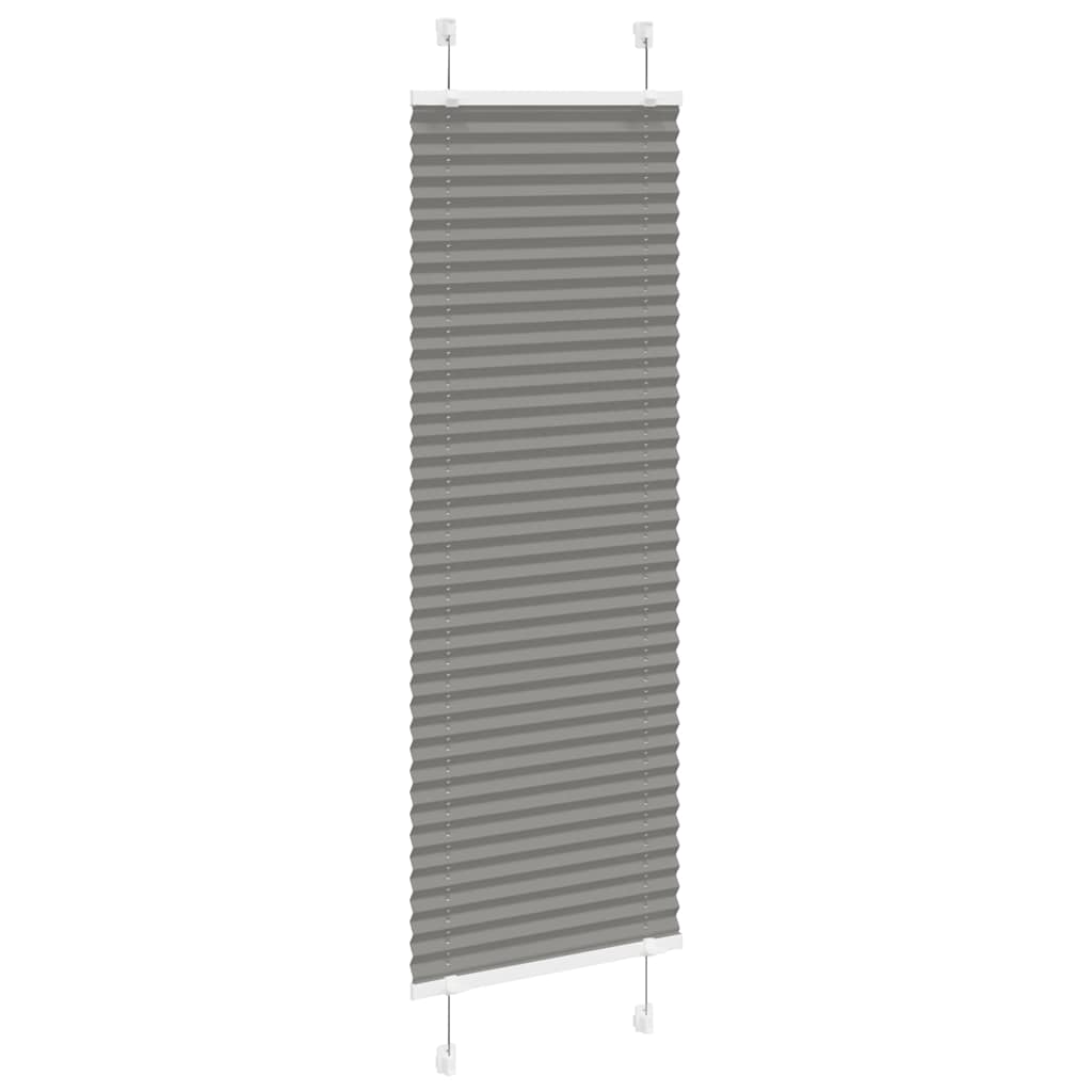 Plisirana roleta antracit 45x100 cm širina tkanine 44,4 cm
