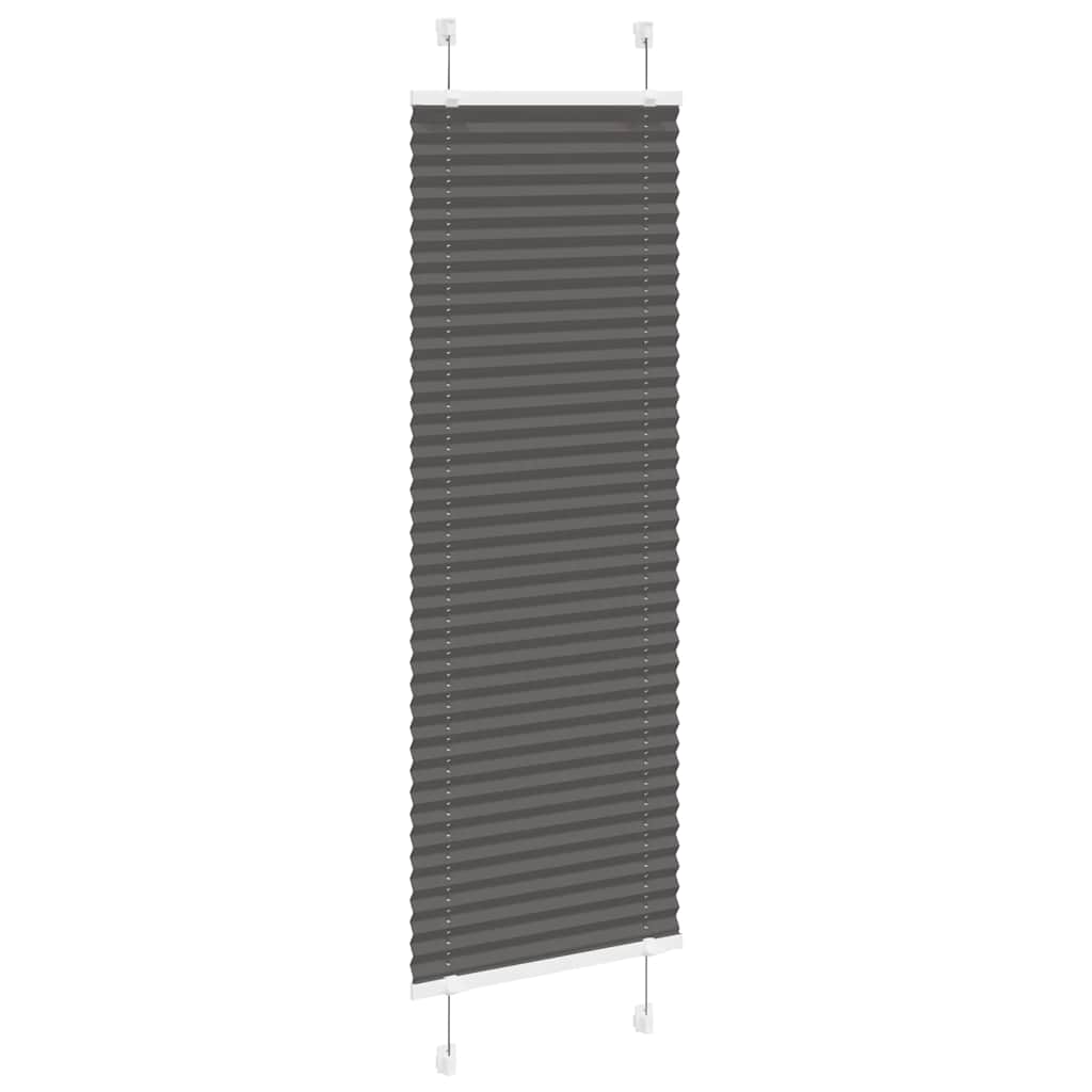 Plisirana roleta crna 50x100 cm širina tkanine 49,4 cm