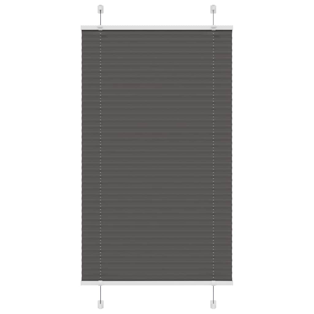Plisirana roleta crna 75x100 cm širina tkanine 74,4 cm