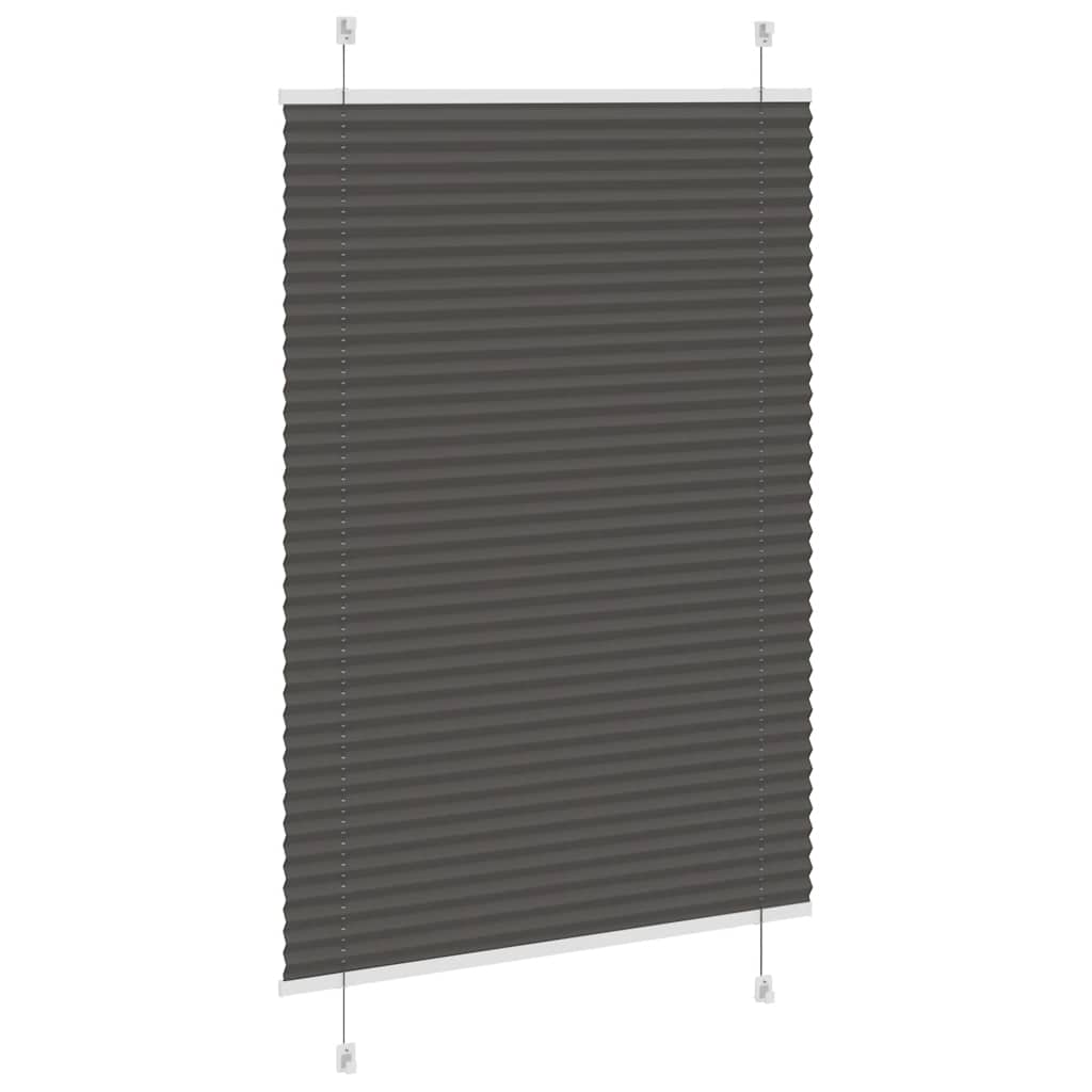 Plisirana roleta crna 90x100 cm širina tkanine 89,4 cm