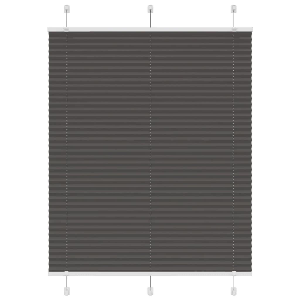 Plisirana roleta crna 110x100 cm širina tkanine 109,4 cm