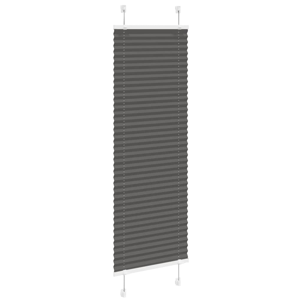 Plisirana roleta crna 45x150 cm širina tkanine 44,4 cm