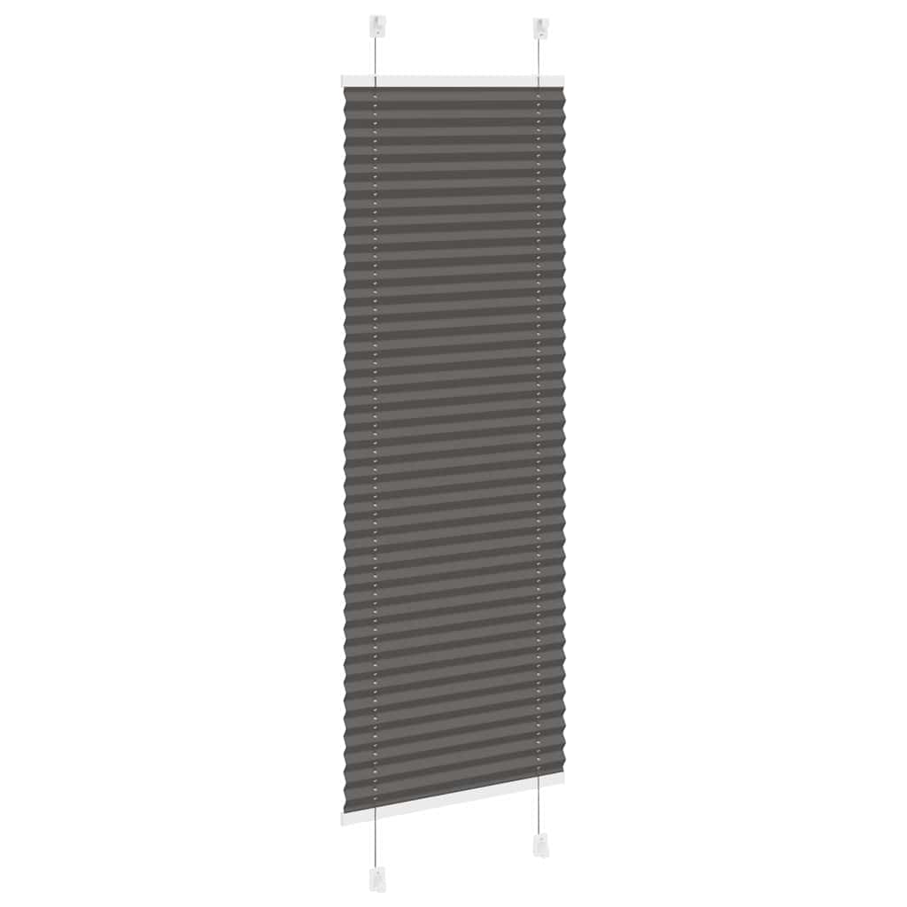 Plisirana roleta crna 45x150 cm širina tkanine 44,4 cm