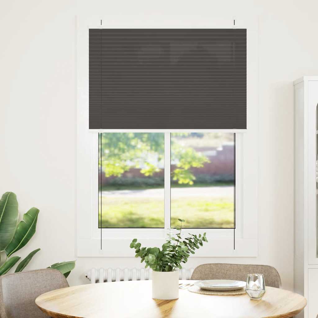 Plisirana roleta crna 95x150 cm širina tkanine 94,4 cm