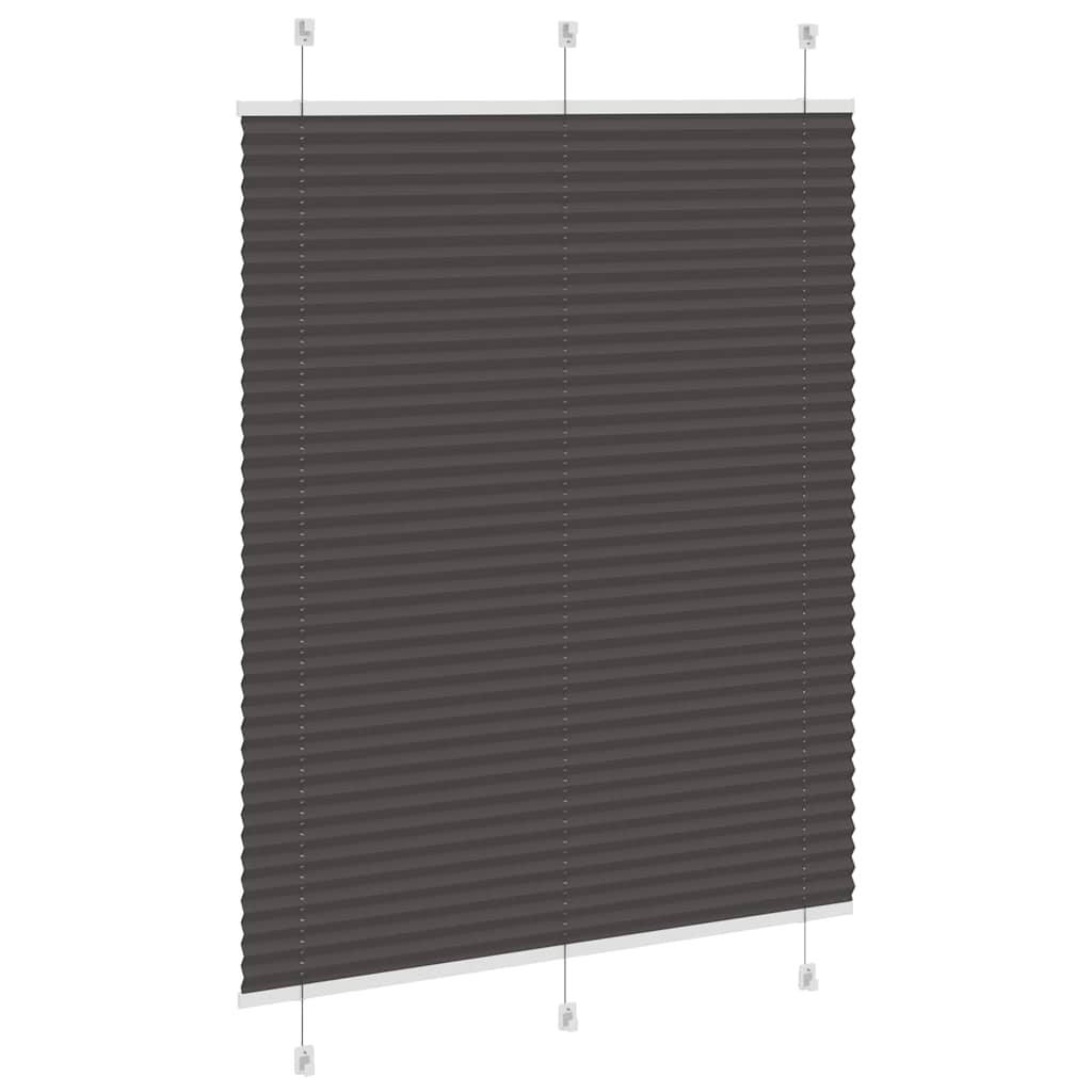 Plisirana roleta crna 105x150 cm širina tkanine 104,4 cm