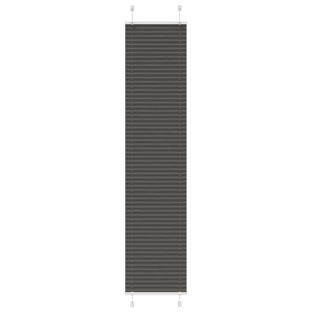 Plisirana roleta crna 40x200 cm širina tkanine 39,4 cm
