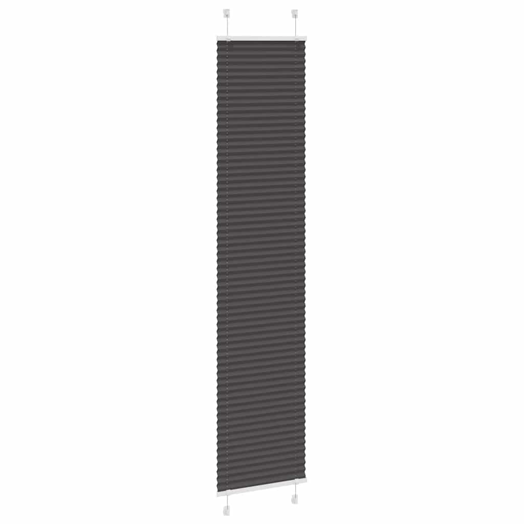 Plisirana roleta crna 40x200 cm širina tkanine 39,4 cm