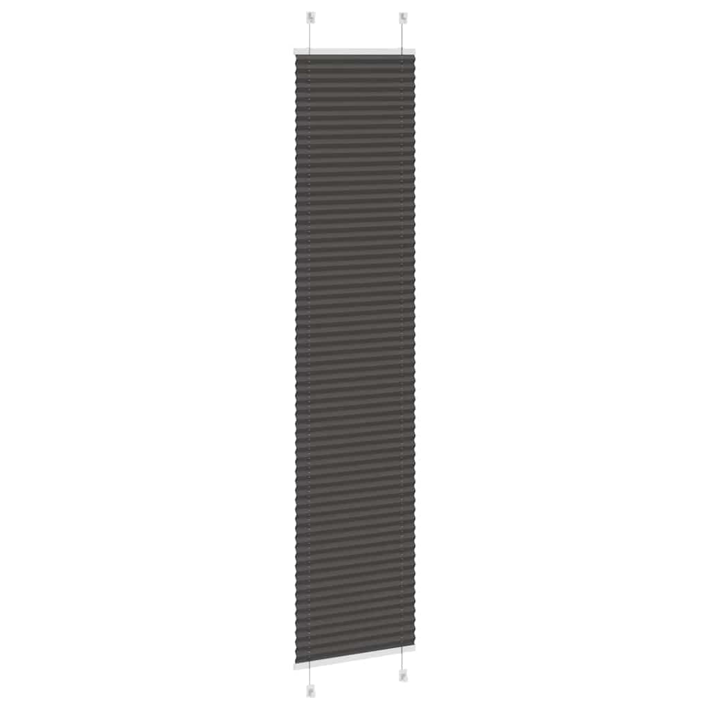 Plisirana zavjesa Crna 50x200 cm Širina tkanine 49,4 cm Poliester