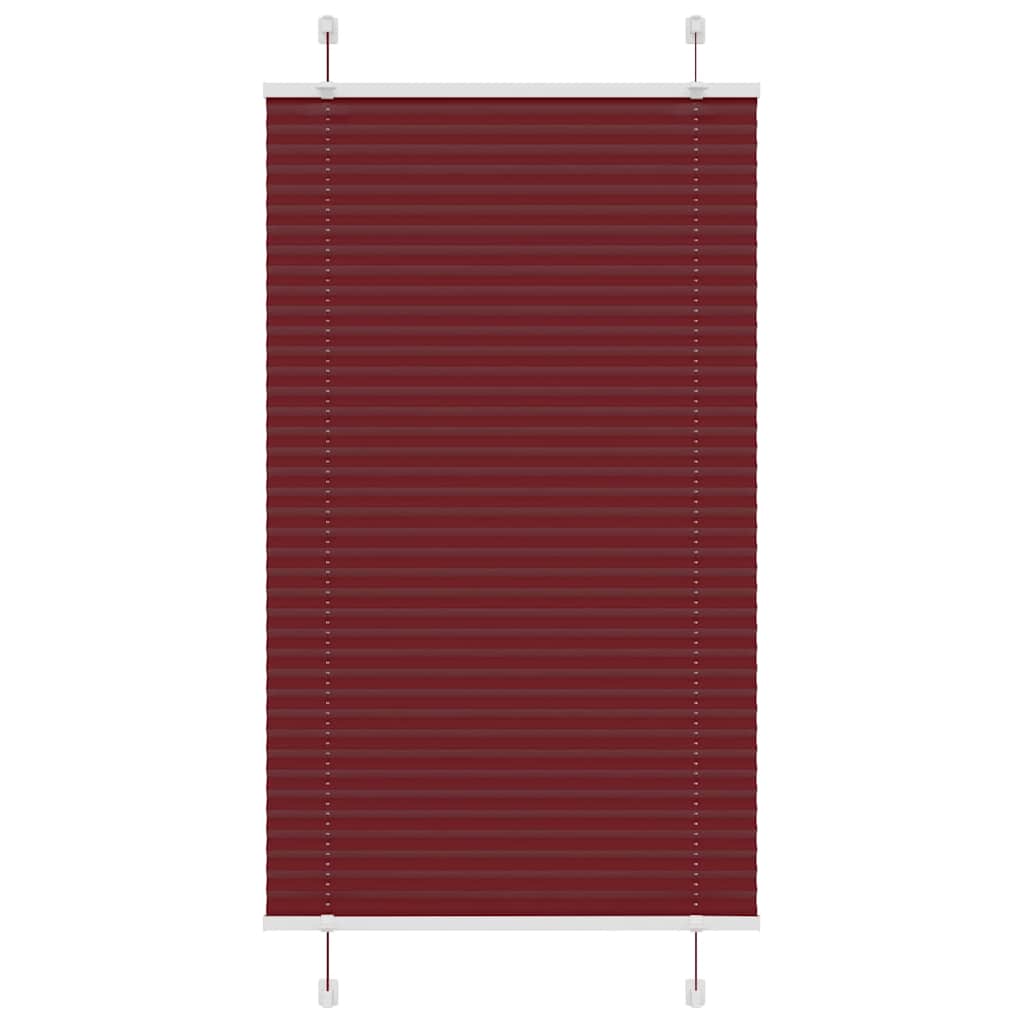 Plisirana zavjesa Bordo crvena 75x100 cm Širina tkanine 74,4 cm Poliester