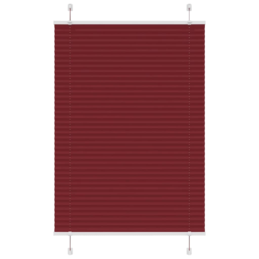 Plisirana zavjesa Bordo crvena 85x100 cm Širina tkanine 84,4 cm Poliester