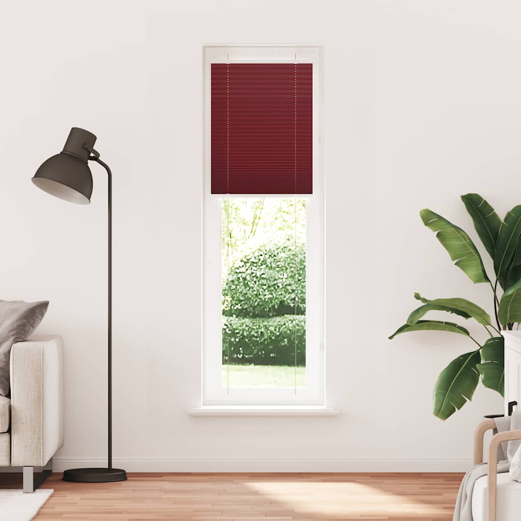 Plisirana zavjesa Bordo crvena 55x200 cm Širina tkanine 54,4 cm Poliester