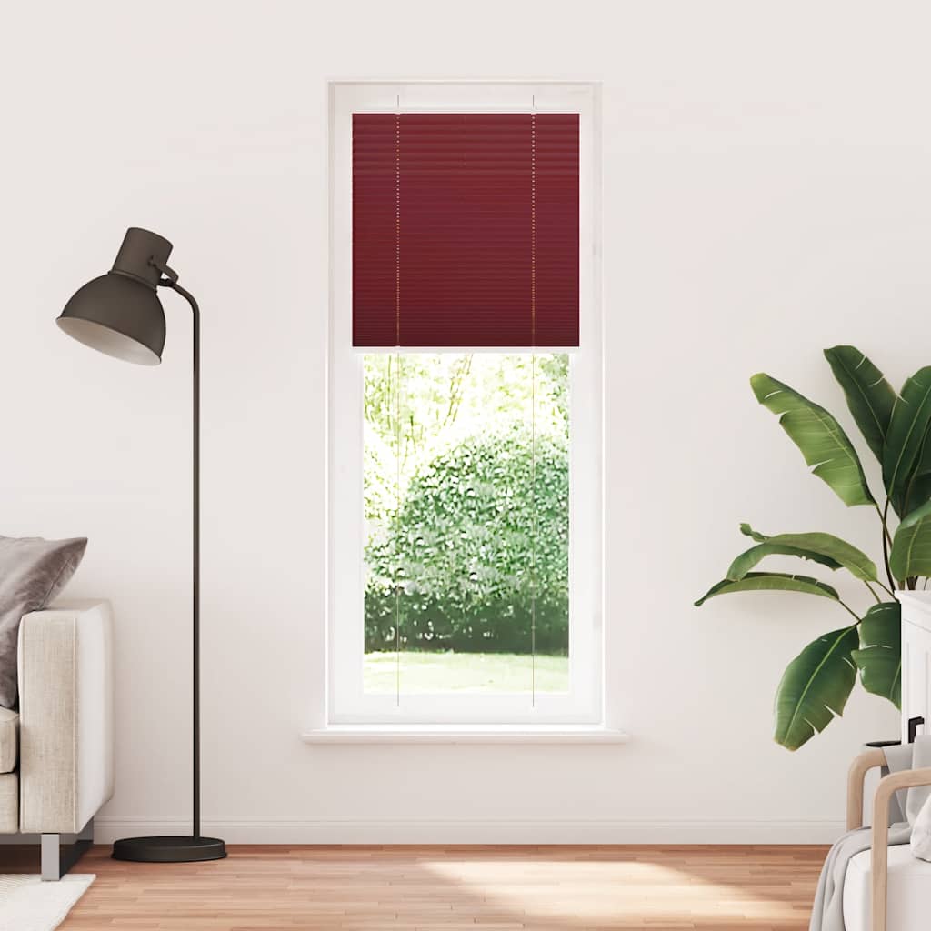 Plisirana zavjesa Bordo crvena 75x200 cm Širina tkanine 74,4 cm Poliester