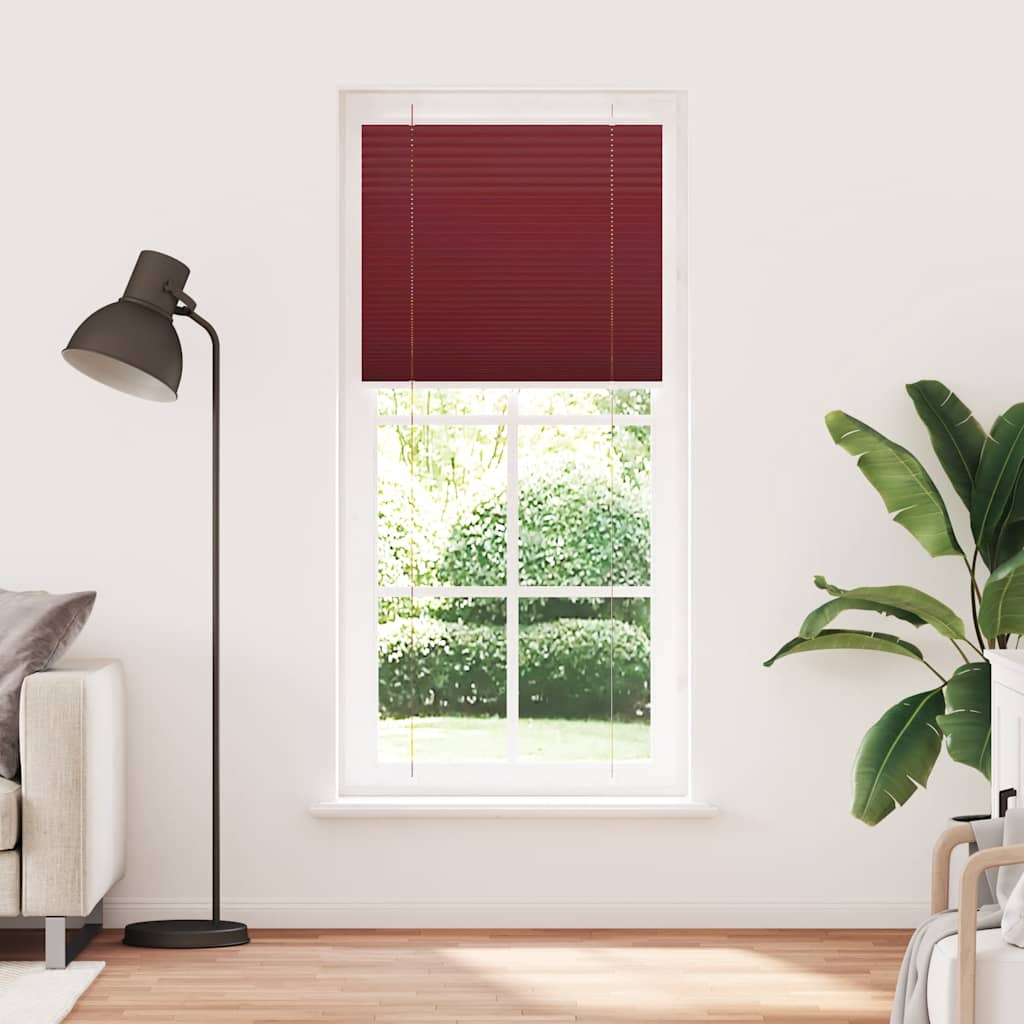 Plisirana zavjesa Bordo crvena 90x200 cm Širina tkanine 89,4 cm Poliester