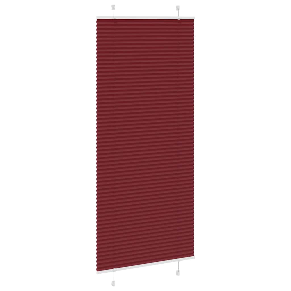 Plisirana zavjesa Bordo crvena 90x200 cm Širina tkanine 89,4 cm Poliester