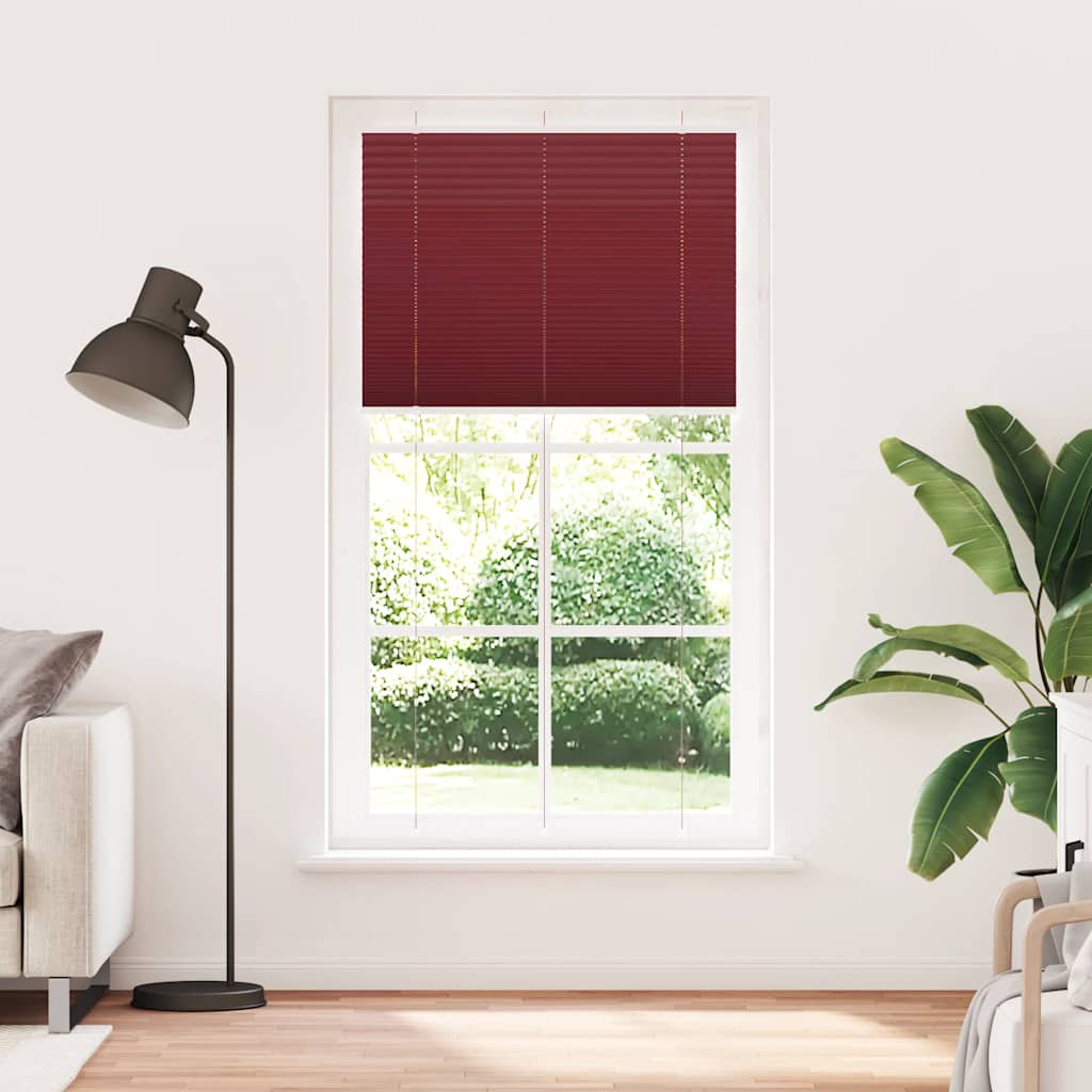 Plisirana zavjesa Bordo crvena 105x200 cm Širina tkanine 104,4 cm Poliester