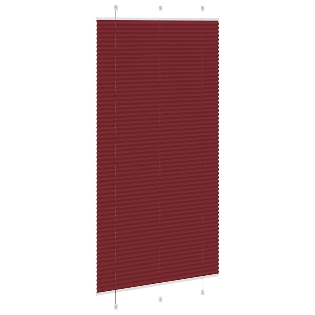 Plisirana zavjesa Bordo crvena 105x200 cm Širina tkanine 104,4 cm Poliester