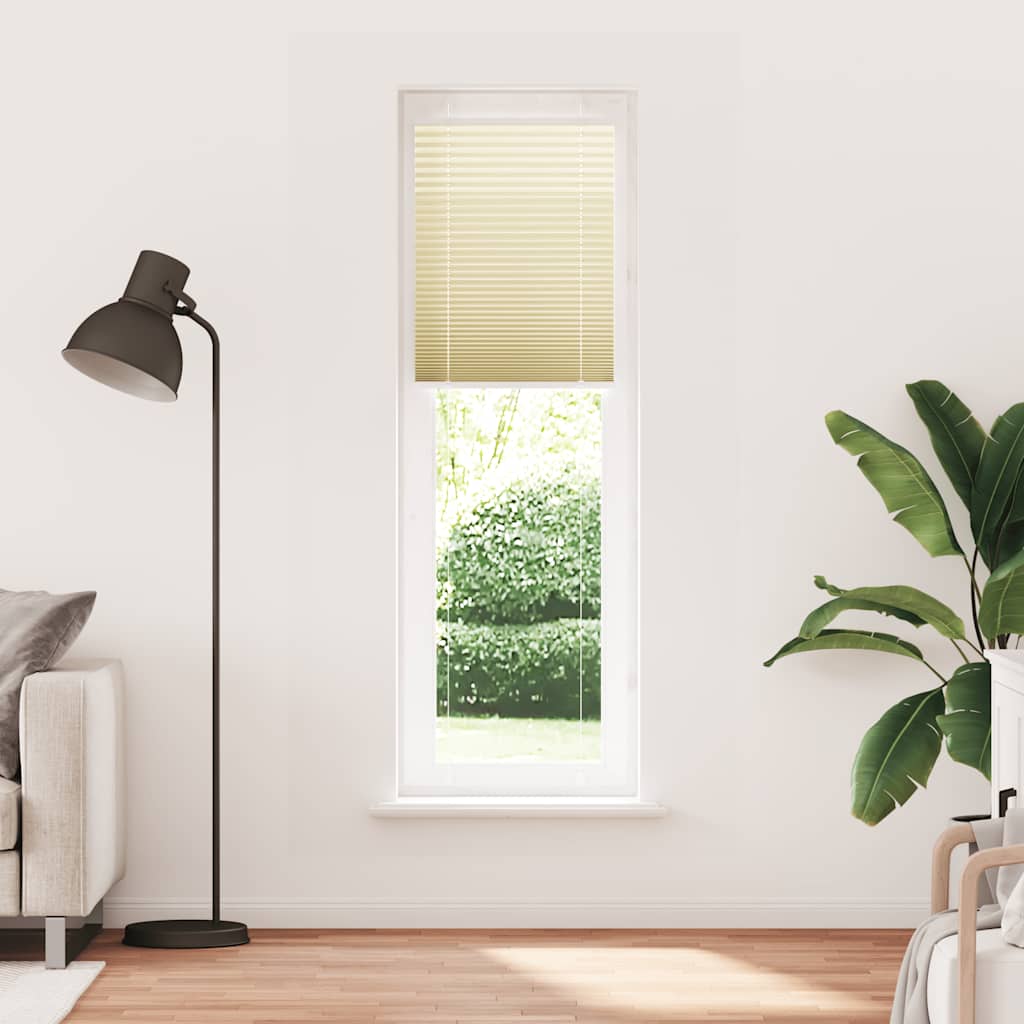 Plisirana zavjesa krem boje 60x200 cm Širina tkanine 59,4 cm Poliester