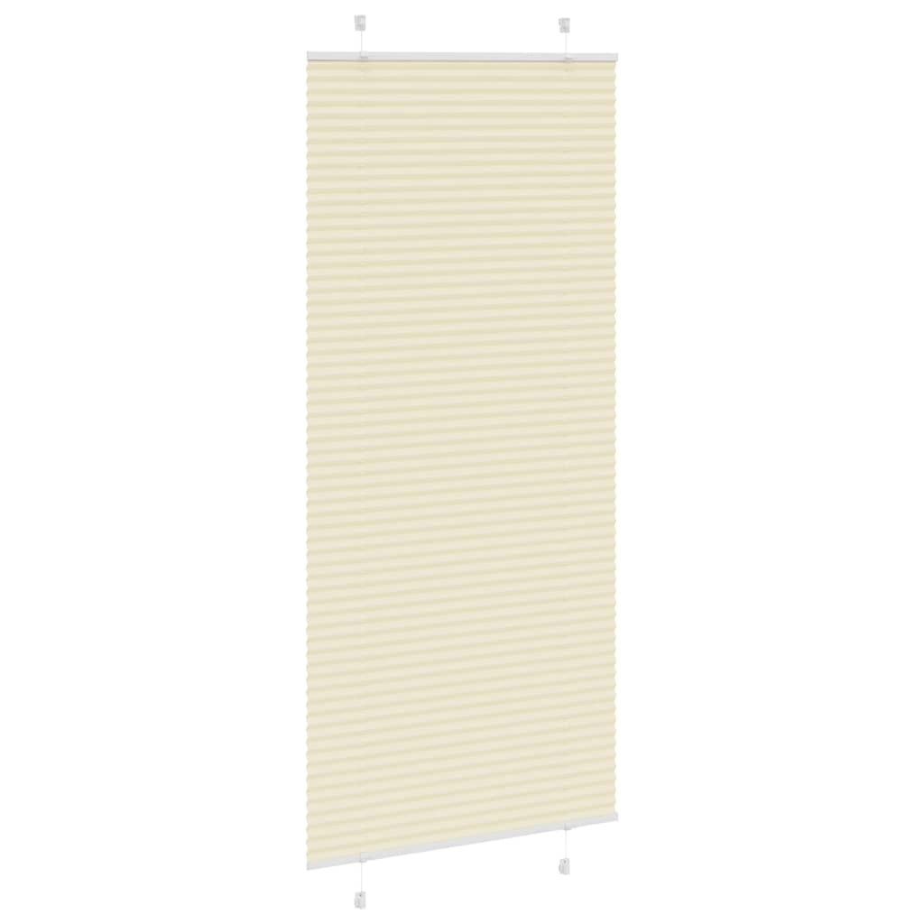 Plisirana zavjesa krem boje 90x200 cm Širina tkanine 89,4 cm Poliester