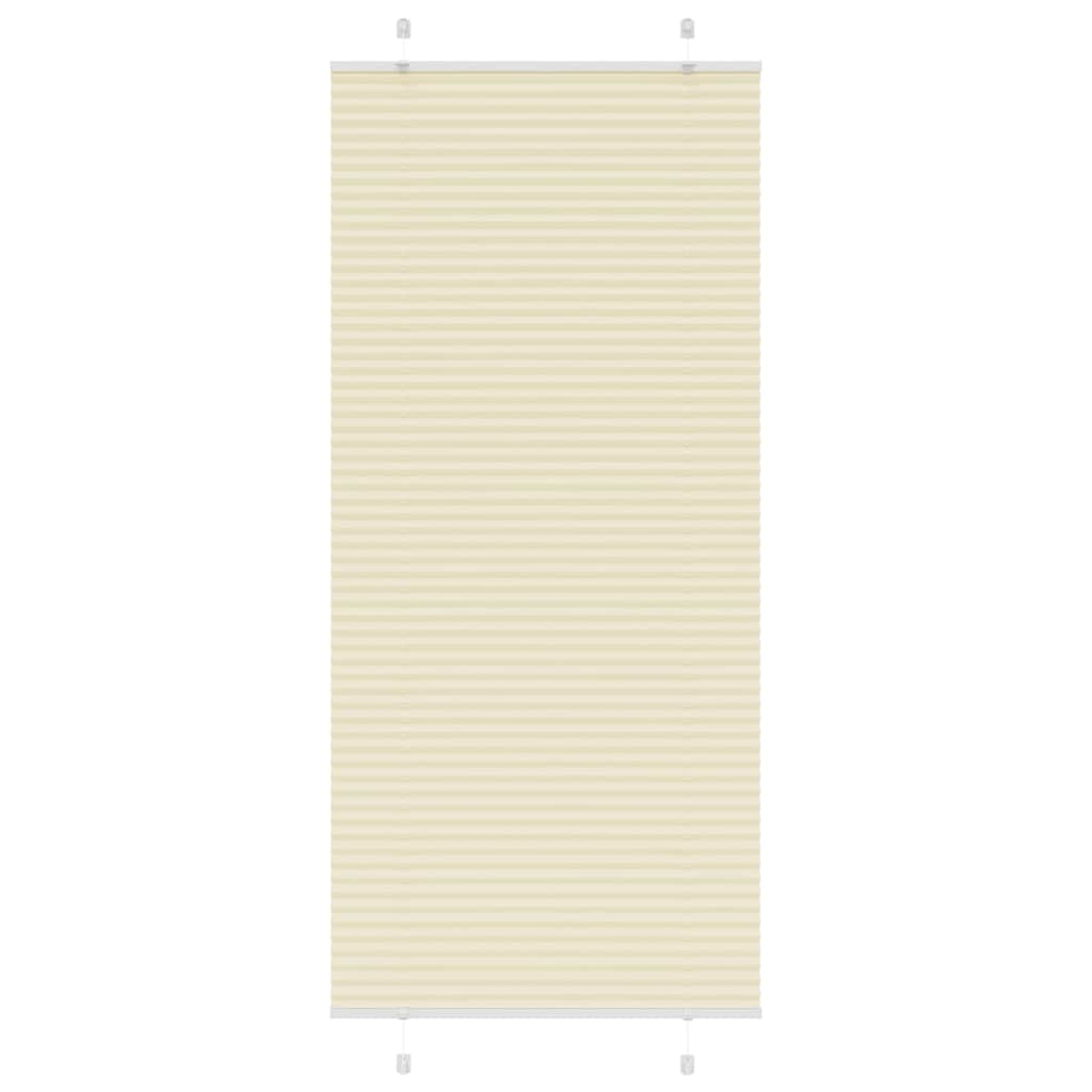 Plisirana zavjesa krem boje 95x200 cm Širina tkanine 94,4 cm Poliester