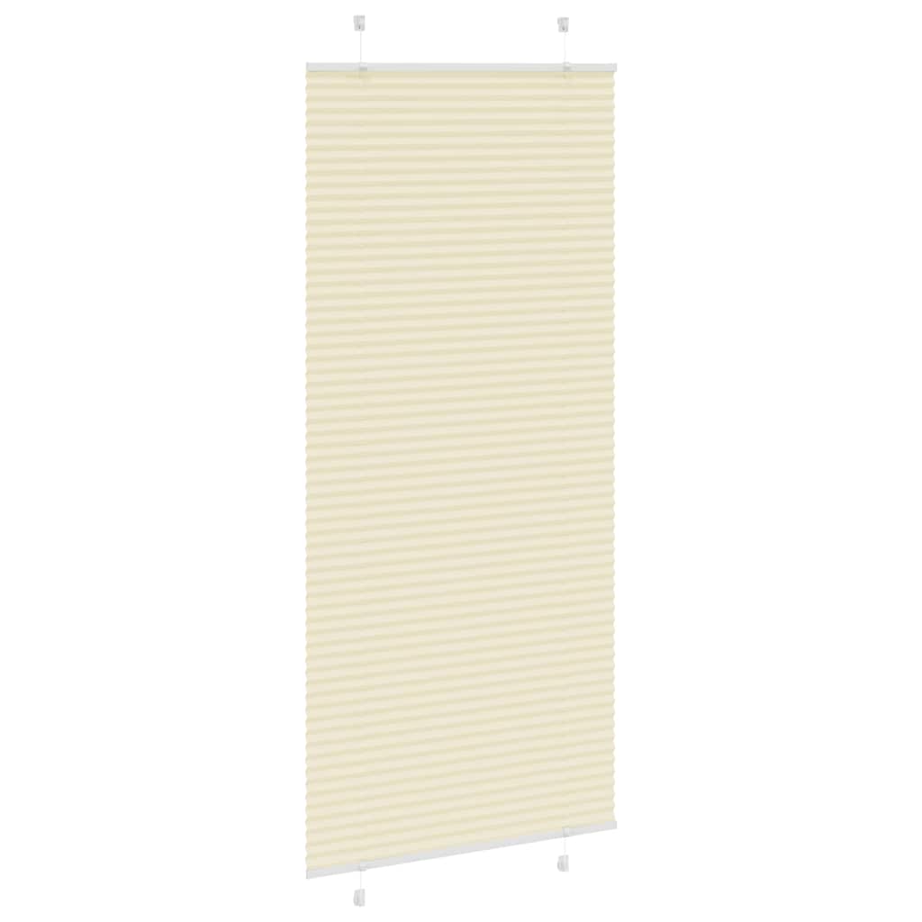 Plisirana zavjesa krem boje 95x200 cm Širina tkanine 94,4 cm Poliester