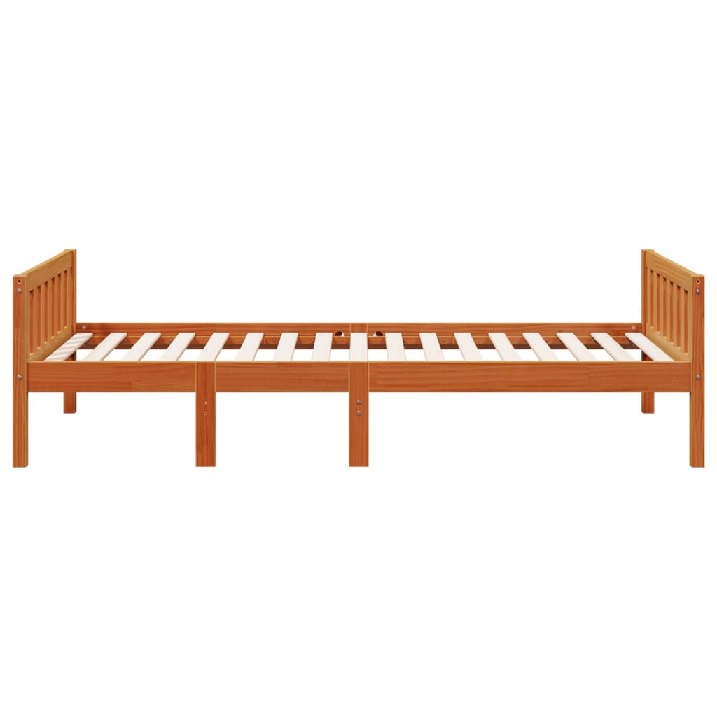 Dječji krevet bez madraca voštano smeđi 75 x 190 cm od borovine
