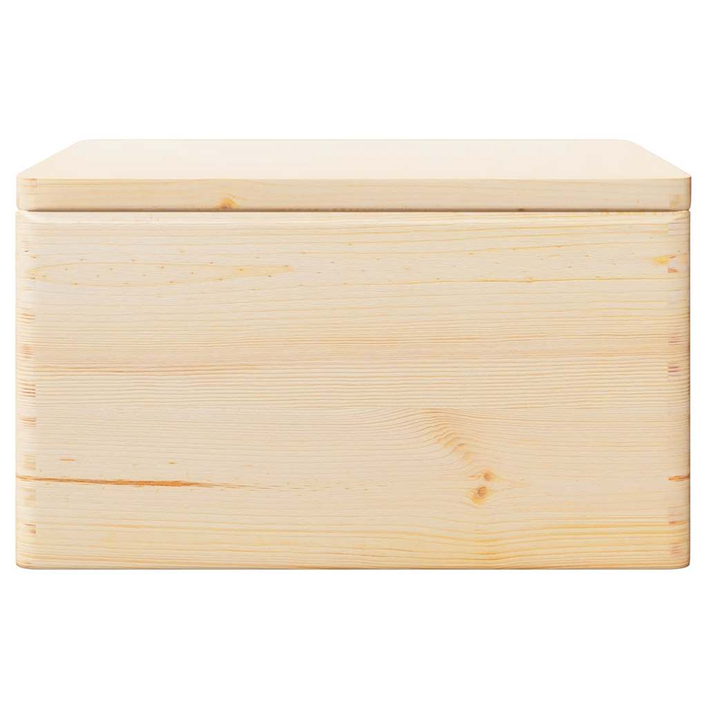 Drvena kutija s poklopcem i ručkama 40x30x23 cm puno drvo bor
