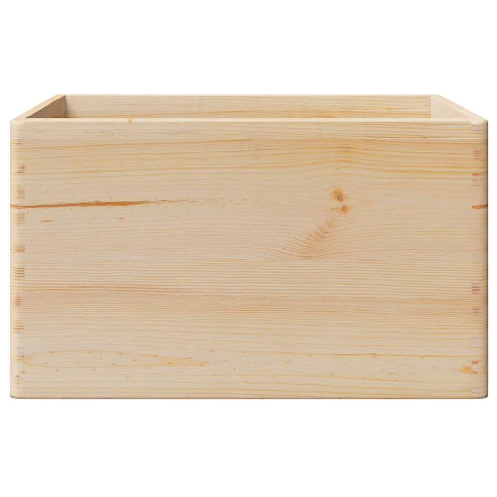 Drvena kutija s ručkama 40x30x23 cm puno drvo bor