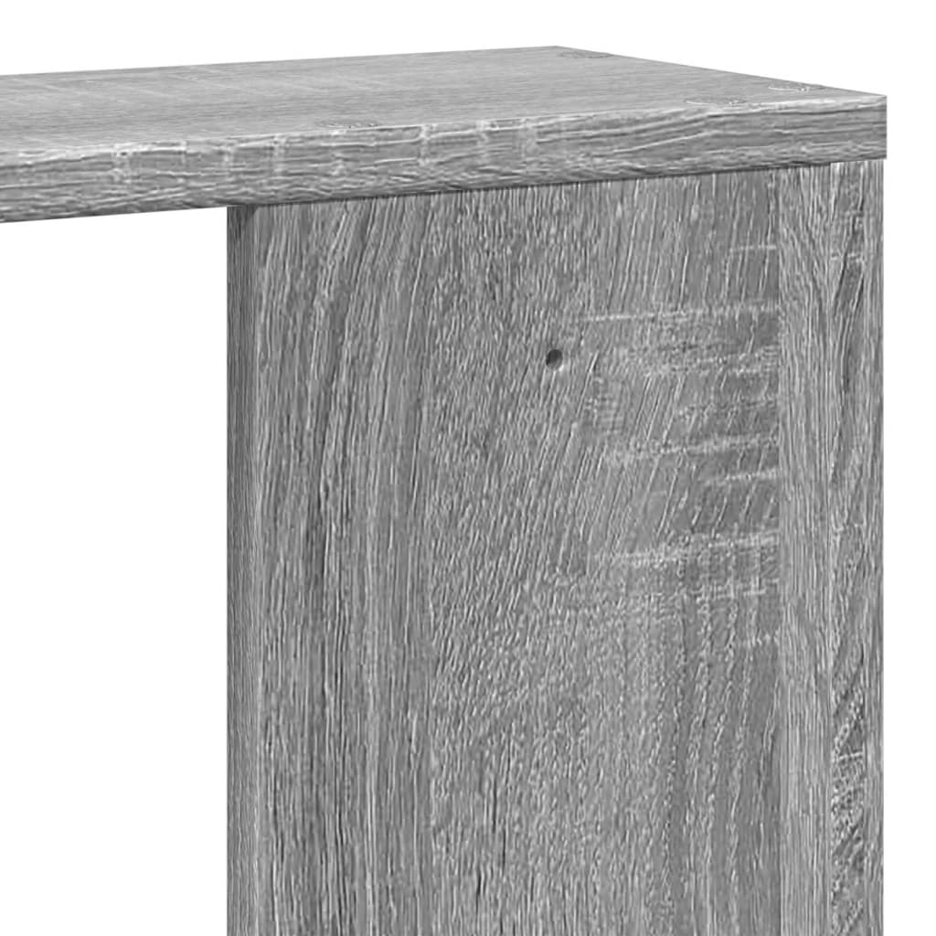 Zidna polica siva boja hrasta 100x15x70 cm konstruirano drvo